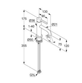 Змішувач для раковини Kludi Nova Fonte одноважільний блакитний матовий 20028O415