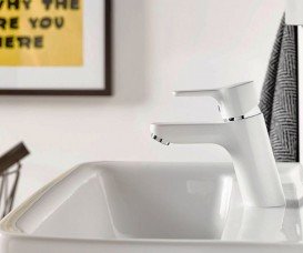 Смеситель для раковины Kludi Pure&Easy однорычажный белый 370289165