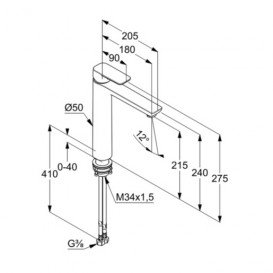 Змішувач для раковини Kludi Pure & Style змішувач хром 402960575