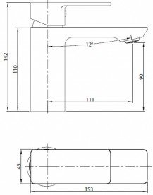 Смеситель для раковины Koller Pool Neon однорычажный хром NN0200