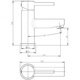 Змішувач для раковини Koller Pool Orion змішувач хром OR0200