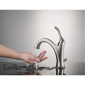 Смеситель для раковины Kraus Arlo однорычажный латунь сатин KBF-1201SFS