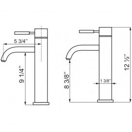 Смеситель для раковины Kraus Ramus однорычажный латунь хром FVS-1007CH
