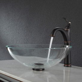 Змішувач для раковини Kraus Riviera одноважільний темний шоколад FVS-1005ORB