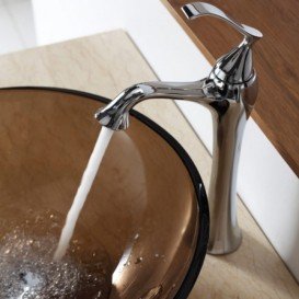 Змішувач для раковини Kraus Ventus змішувач високий латунь хром KEF-15000CH