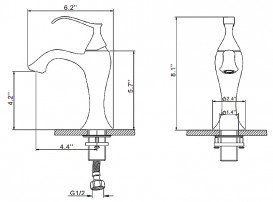 Змішувач для раковини Kraus Ventus змішувач латунь сатин KEF-15001BN
