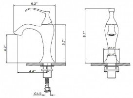 Змішувач для раковини Kraus Ventus одноважільний темний шоколад KEF-15001ORB