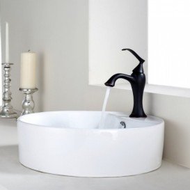 Змішувач для раковини Kraus Ventus одноважільний темний шоколад KEF-15001ORB