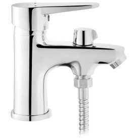 Змішувач для раковини Kroner KRM Elbe-C015 з гігієнічним душем хром CV023575