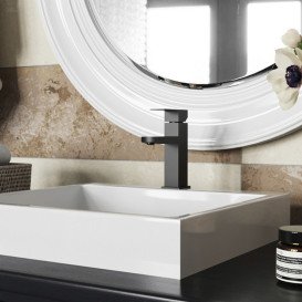 Смеситель для раковины Kroner KRP Edelstahl Kubus-SCH010 однорычажный черный CV023010