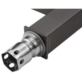 Змішувач для раковини Kroner KRP Edelstahl Kubus-PVD010 одноважільний графіт CV035909