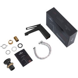 Смеситель для раковины Kroner KRP Ersel-SCH0110BV с донным клапаном черный CV035473