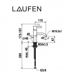 Змішувач для раковини Laufen Kartell одноважільний хром H3113310041031