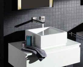 Змішувач для раковини з джойстиком настінний Grohe колекція Eurocube Joy хром 19997000