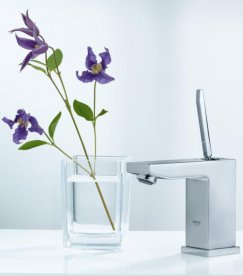 Змішувач для раковини з джойстиком з донним клапаном Grohe Eurocube Joy хром 23654000