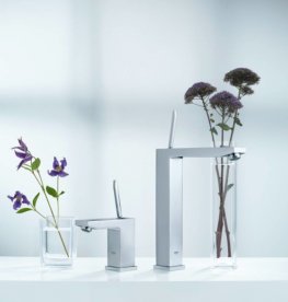 Змішувач для раковини з джойстиком з донним клапаном Grohe Eurocube Joy хром 23654000