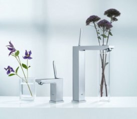 Змішувач для раковини з джойстиком високий Grohe колекція Eurocube Joy хром 23661000