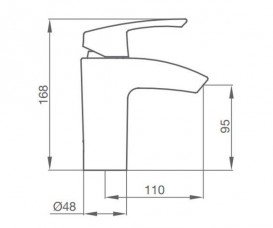 Змішувач для раковини одноважеля GRB Premier хром 50520500