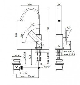 Смеситель для раковины однорычажный Paffoni Elle хром EL 877 CR
