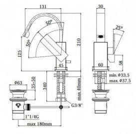 Смеситель для раковины однорычажный Paffoni Effe хром EF 837 CR