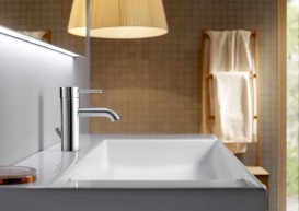 Змішувач для раковини одноважеля Roca Lanta з донним клапаном холодний старт латунь хром A5A3011C00