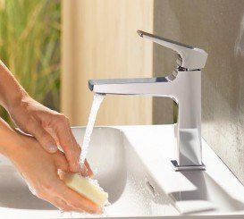 Смеситель для раковины однорычажный с донным клапаном Hansgrohe коллекция Metropol хром 32500000