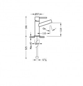 Змішувач для раковини одноважеля Tres Max-Tres хром 06210301