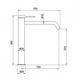 Змішувач для раковини одноважеля високий GRB Time хром 47511470