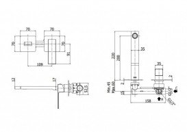 Змішувач для раковини Paffoni Elle з внутрішньою частиною латунь хром EL 105 CR 70