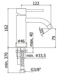 Смеситель для раковины Paffoni Light LIG 075 NO