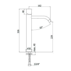 Смеситель для раковины Paffoni Light однорычажный хром LIGX081CR