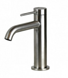 Смеситель для раковины Ponsi Stilox однорычажный матовая нержавеющая сталь BTSTLXLA01