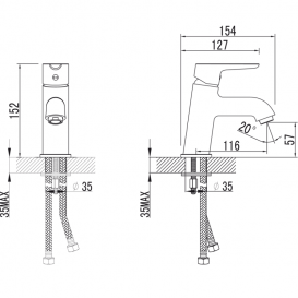 Змішувач для раковини Primera Grand одноважельний хром 10110022