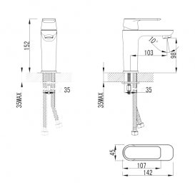Смеситель для раковины Primera Nika однорычажный хром 10110021