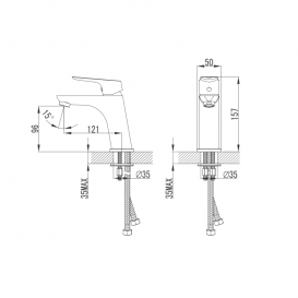 Змішувач для раковини Primera Tyrol одноважельний хром 10110023