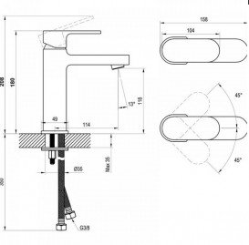 Змішувач для раковини Ravak Chrome CR 014.00 одноважільний хром X070191