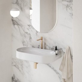 Змішувач для раковини Ravak Eleganta EL 015.60RGB одноважільний рожеве золото матове X070365