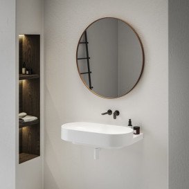 Смеситель для раковины Ravak Eleganta настенный однорычажный графит матовый X070329