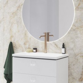 Смеситель для раковины Ravak Espirit BeCool однорычажный розовое золото матовое X070403