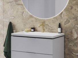 Змішувач для раковини Ravak Espirit BeCool одноважільний золото матове X070617