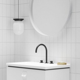 Смеситель для раковины Ravak Espirit двухрычажный на 3 отверстия черный матовый X070275