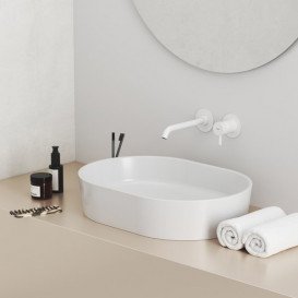 Смеситель для раковины Ravak Espirit настенный однорычажный белый матовый X070241