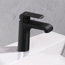 Смеситель для раковины Ravak Flat FL 014.20 однорычажный черный X070173