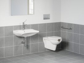 Змішувач для раковини Ravak Safe SF 014.00 із медичним важелем хром X070620