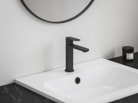 Змішувач для раковини Ravak Сhrome II BeCool CR II 014.21BL одноважільний чорний X070460