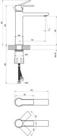 Смеситель для раковины Ravak Solar однорычажный черный X070489