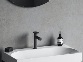 Змішувач для раковини Ravak Spring SG 012.00 одноважільний чорний матовий X070542