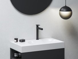 Змішувач для раковини Ravak Spring SG 014.00 одноважільний чорний матовий X070543