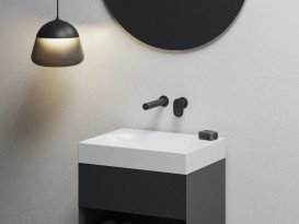 Змішувач для раковини Ravak Spring SG 019.00 настінний одноважільний чорний матовий X070546