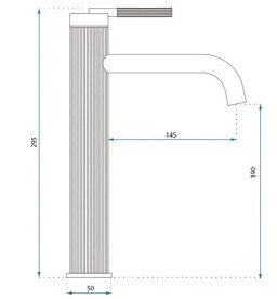 Змішувач для раковини Rea Argon одноважільний золото REA-B7803